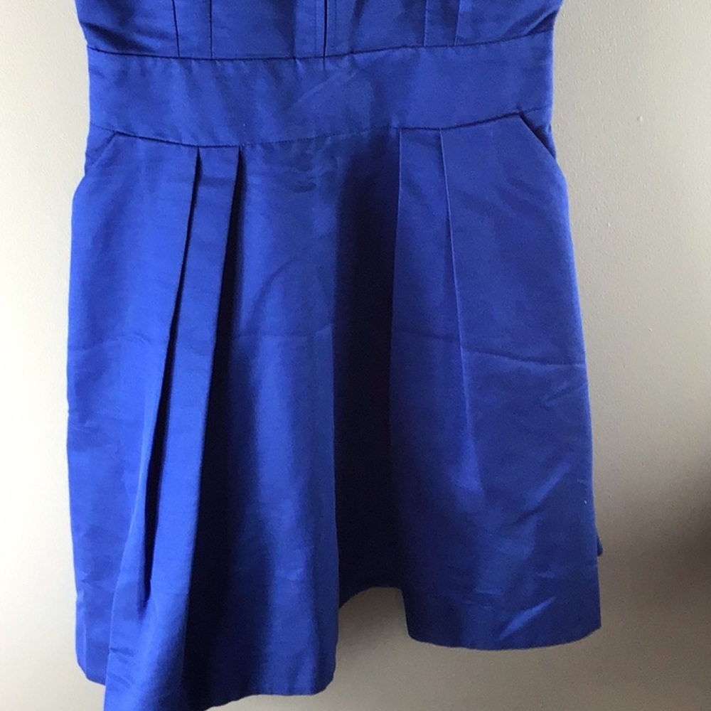 Reiss Royal Blue Fit-and-Flare Mini Dress - Picture 3 of 8